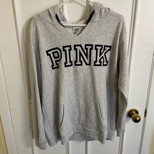NWOT Oversized PINK Notch Neck Hoodie